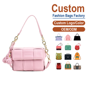 Woven Leather <b>Small</b> Square Crossbody Bag, OEM/ODM Custom Factory, Women's Stylish Shoulder <b>Purse</b> - Product Image 1