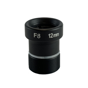 12mm EFL 1/1.8 "1/3" Sensor 6MP F5.6 F7 F8 F11 Apertura M12 S Lente de montaje con filtro IR - Product Image 1
