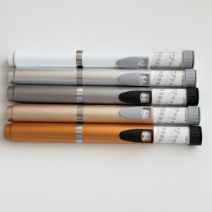 Eco Friendly Glass Body Metal Lid <b>Pen</b> Injector Rubber Stopper Custom Logo 3ml <b>Refillable</b> Liquid Container Injection <b>Pen</b> - Product Image 4