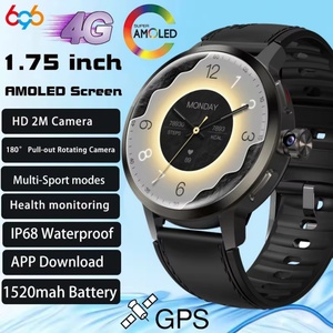DM82 Full Network <b>Smart</b> <b>Watch</b> AMOLED Screen Video Call 180° Pull-out Rotating Camera Smartwatch Sports Waterproof GPS Wifi - Product Image 2