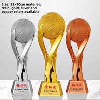 Trophée de basketball et de football en résine extra large - Trophée de championnat gravé sur mesure pour la compétition et les événements
