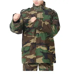 宇达定制户外林地迷彩M65高品质尼龙棉透气防水冬季战术夹克