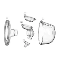 착용 할 수있는 유방 펌프 액세서리 플랜지/삽입/링커/Duckbill 밸브 키트 핸즈프리 우유 수집 컵 유방 펌프 플랜지