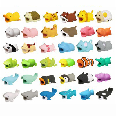 Силиконовый протектор кабеля в виде животного, аксессуары для мобильного телефона