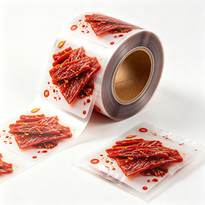 Transparent Spicy Pork Jerky Sachet Film Food Packaging <b>Bag</b> Custom Printed Roll for Snack Shredded Meat - Product Image 1