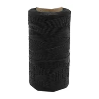 Leather Factory Waxed Nylon Thread, Black, 25 Yard Spool