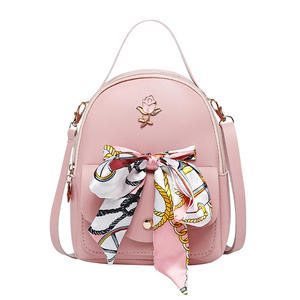 NUEVA Mochila de Moda para Adolescentes, Bolso de Mano para Teléfono, Bufanda, Mini Mochila de Mujer con Rosas, Bolso de Hombro de Cuero PU - Product Image 2