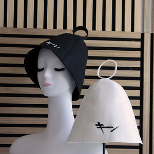 साणा हैट कढ़ाई सेल ग्रे बालों और सिर पुरुषों की महिला सौना टोपी की रक्षा करती है। - Product Image 2