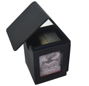 Boîte de rangement moderne en cuir pour cartes Commander, brevetée, multifonctionnelle, pour cartes à collectionner, capacité 180+ cartes à double pochette - Product Image 3