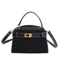 Sac à main carré polyvalent de style coréen avec deux sangles, fermeture éclair, portable, pour femme, de haute qualité et tendance
