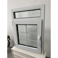 Fenêtre à battant moderne en PVC à isolation thermique, valeur U 1.1 W/m2K, économie d'énergie avec verre Low-E, confort hivernal à l'argon pour villa
