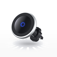 Chargeur de voiture sans fil magnétique 15W à charge rapide, support de téléphone à clipser sur grille d'aération, rotation à 360 degrés, compatible iPhone 16