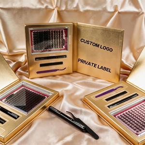 Extensiones <span class=keywords><strong>de</strong></span> Pestañas <span class=keywords><strong>de</strong></span> Pelo Sintético Hechas a Mano <span class=keywords><strong>de</strong></span> Marca Privada, Kit <span class=keywords><strong>de</strong></span> Pestañas en Racimo con Logotipo Personalizado, Pestañas Individuales Esponjosas, 200 Unidades - Product Image 4