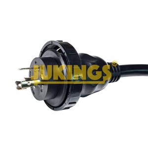 Cordon d'alimentation RV de 1,8 m (6 pieds) avec fiche femelle L5-30P/NEMA et fiche mâle L5-30R/NEMA, coudé à 90 degrés, noir, 0,5 m, 125 V, 30 A, avec prise de terre, rallonge en PVC/Cuivre - Product Image 4