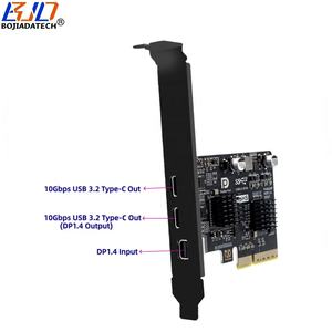 2026年新型 PCI-E 4X デュアルポート10Gbps USB 3.<span class=keywords><strong>2</strong></span> Type-Cコネクタ + Mini DP1.4ビデオ入力から4K 60Hz出力アダプター拡張カード - Product Image 4