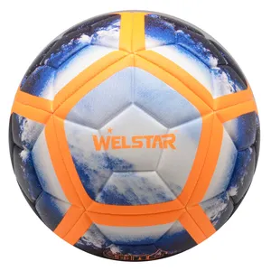पूर्ण मुद्रण फुटबॉल की गेंद मशीन सिले फुटबॉल उभरा के साथ 12 पैनलों उच्च गुणवत्ता प्रशिक्षण गेंद