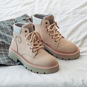 High-Waist <b>Work</b> <b>Boots</b> with Thick Sole, Unisex British Ankle <b>Boots</b> for Sports and Leisure - Product Image 2
