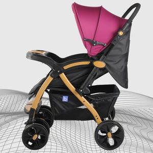 Poussette pour bébé BabyC8, absorption des chocs à quatre roues, grande taille, pliable dans les deux sens, entièrement pliable, poussette pour enfants - Product Image 4