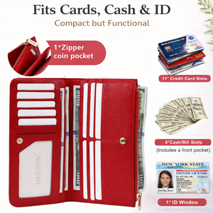 Portafoglio da Polso Lungo in Pelle RFID per <span class=keywords><strong>Donna</strong></span> OEM con Motivo Candy, Fodera in Poliestere, Design Grande Capacità, Servizio Logo Personalizzato - Product Image 2