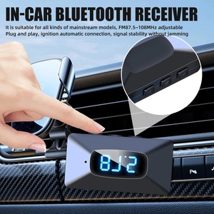 Nuevo Adaptador Inalámbrico de Audio para Auto con Micrófono Portátil, Pantalla LED, Manos Libres, <span class=keywords><strong>Receptor</strong></span> de Audio Auxiliar de 3.5mm, Accesorios de Video - Product Image 5
