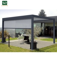 Gazebo extérieur réglable pour jardin Pergola à persienne en aluminium motorisée moderne bioclimatique personnalisée