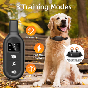 Smart Electric Dog Training Collar with <b>Vibration</b> and Shock Modes Waterproof IP67 TPU for Dogs - Product Image 2