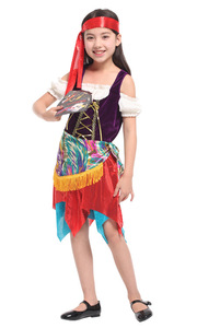 Disfraces coloridos <span class=keywords><strong>de</strong></span> actuación <span class=keywords><strong>de</strong></span> <span class=keywords><strong>Halloween</strong></span> Cosplay hermosa <span class=keywords><strong>de</strong></span> niña <span class=keywords><strong>gitana</strong></span> para niñas pequeñas - Product Image 6