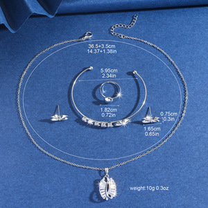 Thanh lịch Bán buôn phụ kiện: 4-mảnh Zircon trang sức thiết lập cho phụ nữ-bông tai, vòng đeo tay và nhiều hơn nữa - Product Image 6