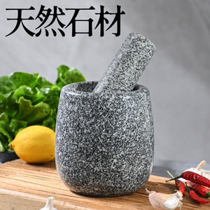 Stone Garlic Mortar And Pestle Natural Stone Manual Grinder For Garlic Paste Durable Herb Spice Tool - Product Image 5