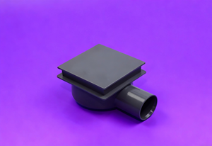 Siphon de sol de salle de bain gris en plastique durable et moderne 100x100 - Facile à nettoyer, garantie 5 ans, installation facile, accessoire de <span class=keywords><strong>plomberie</strong></span> - Product Image 3