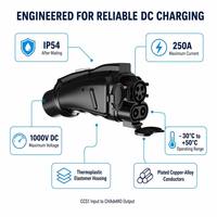Adaptateur CCS1 vers CHAdeMO DC 250A 1000V 250kW Charge rapide Convertisseur EVSE IP54 UL CE pour Nissan Leaf Mitsubishi Outlander US