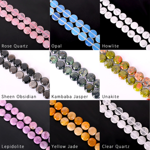 Cuentas de Cristal Natural al por Mayor en Forma de Moneda, Cuentas Redondas Planas de 15*15mm para Collares de Cristal, Pulseras, Fabricación de Joyería DIY - Product Image 3