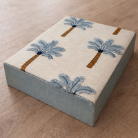 Maßgefertigte Hochzeits-Stickerei Palm-Schokoladen-Pralinen Geschenkboxen Klappbare Luxus-Süßwaren-Schokoladenriegel Bonbon-Verpackung