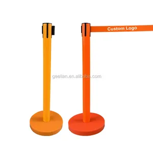 Chất Lượng Cao Nhựa Hàng Xếp Hàng Cực Có Thể Thu Vào Vành Đai Kiểm Soát Đám Đông Hàng Rào Stanchion Giao Thông Hàng Rào