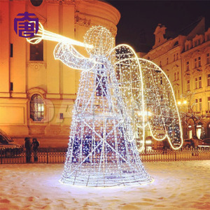 <b>Lighted</b> Christmas Acrylic Angel with LED Decoration for Hotel Resort Mall Park and Outdoor Landscape Display - Product Image 6