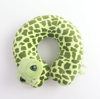 Bantal leher lembut desain baru bantal leher bentuk hewan kustom bantal perjalanan nyaman gajah monyet singa macan tutul