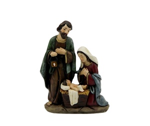 Resina religiosos familia Navidad estatua Mary <span class=keywords><strong>Madonna</strong></span> Joseph Jesús bebé estatua estatuilla - Product Image 1