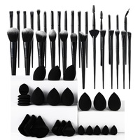 Ensemble de 20 pinceaux de maquillage pour le visage en fibres synthétiques, best-seller transfrontalier, avec brosse à raser et manche en plastique, idéal pour les voyages, pour le correcteur