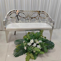 Chaise de mariage en acier inoxydable, banc de réception pour couple, idéal pour les mariages