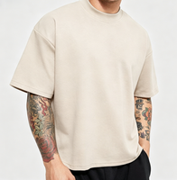 Camiseta de Algodón de Alta Calidad 280g para Hombre, Hombro Caído, Corte Relajado, Manga Corta, Personalizable, en Blanco, Peso Pesado, Venta al por Mayor, Proveedor a Granel