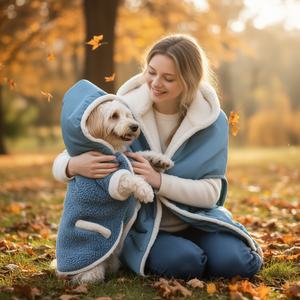 Abrigo para Perro Ajou Shelter, Talla XS, Azul, Forrado de Felpa, Ropa Cálida para Mascotas - Product Image 3