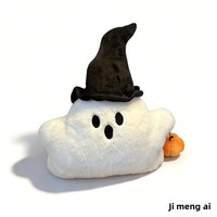 Porte-clés en peluche sur le thème d'Halloween personnalisé avec tissu en polyester et rembourrage en coton PP, logo personnalisable, vente en gros d'usine