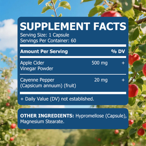 High Quality Apple Cider Vinegar Capsules Convenient Digestive Support and Healthy Gut Flora Diatery <b>Supplement</b> - Product Image 6