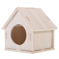 Sarang Hamster Kayu Solid Alami Grosir Cocok untuk Istirahat, Tempat Bersembunyi, dan Tempat Berteduh untuk Hewan Peliharaan Kecil