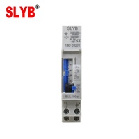 SLYB Saklar Timer Otomatis Mekanik Analog Elektrik Putar 24 Jam 220VAC Berkualitas Tinggi untuk Rel DIN 16A Bersertifikat CE SUL180A