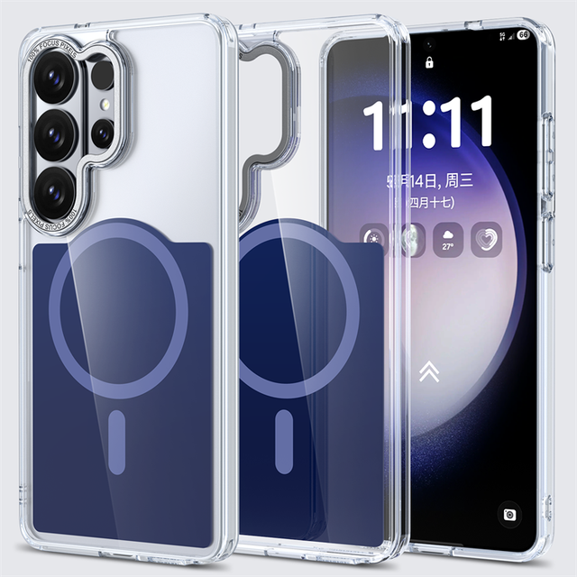 Original Blue Color Magnetic Case for Samsung Galaxy S26 ULTRA /S26 PLUS Matte Wireless Charging Shockproof protection