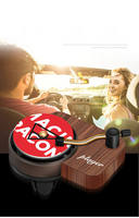 Diffuseur de parfum pour voiture personnalisable en forme de tourne-disque pour grille d'aération