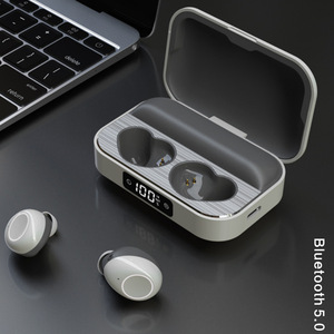 Tws Bluetooth Earbuds Digital Display <b>Iron</b> Gray Sport In Ear True Wireless Noise Cancellation 5.0 Protocol X6 - Product Image 2