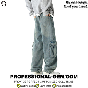 <span class=keywords><strong>Pantalon</strong></span> cargo en denim surdimensionné pour <span class=keywords><strong>homme</strong></span>, vintage, délavé, coupe ample, jean décontracté, streetwear, <span class=keywords><strong>pantalon</strong></span> baggy, multi-poches, mode hip-hop, bas - Product Image 6