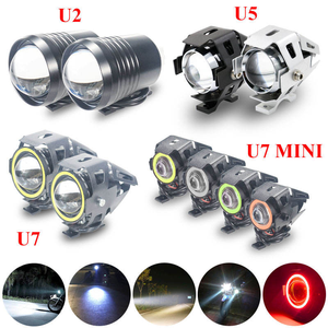 Faro LED para Motocicleta U7 Mini, Luz de Conducción Brillante con Ojos de Ángel, Foco <span class=keywords><strong>Antiniebla</strong></span> Auxiliar para <span class=keywords><strong>Moto</strong></span> - Product Image 4